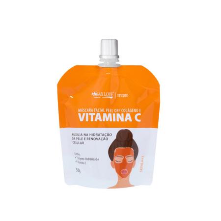 Imagem de Máscara Facial Peel Off Colágeno e Vitamina C Sachê 50g Max Love