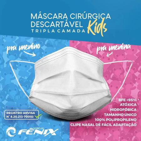 Imagem de Mascara fenix infantil rosa c/50 unidades