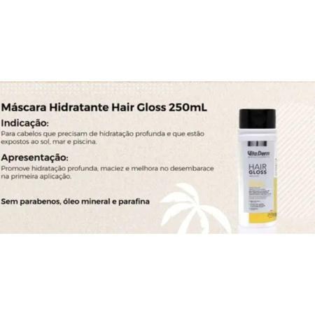 Imagem de Máscara Hidratante Hair Gloss 250G Vita Derm