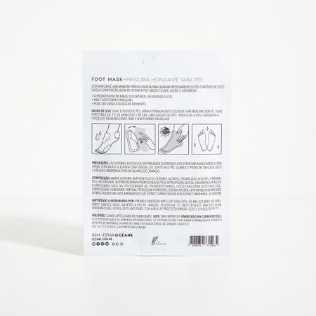 Máscara Hidratante para Pés com Óleo de Coco - Foot Mask 1 Par - OCÉANE Imagem de Máscara Hidratante para Pés com Óleo de Coco - Foot Mask 1 Par