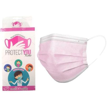 Imagem de Mascara Infantil Rosa 25un Protect You - Medihosp