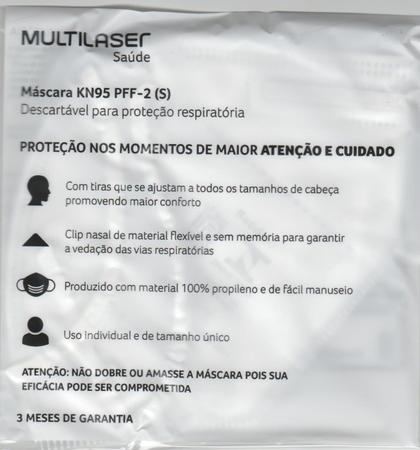 Imagem de Mascara Kn95 Pff2 ANVISA/INMETRO Multilaser Saúde 40 Unidade