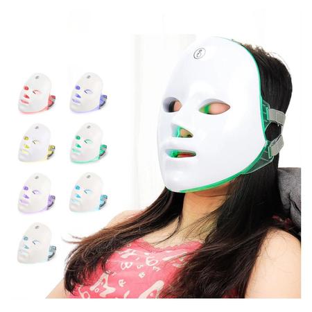 Imagem de Mascara Led 7 Cores Tratamento Facial Usb Touch Sem Fio