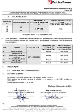 Imagem de Máscara PFF2  / N95 / KN95 adulto branca - 30 unidades