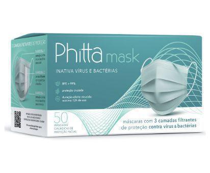 Imagem de Máscara Phitta Mask Descartável 12hrs de proteção tripla 50 Unidades (1 Cx)
