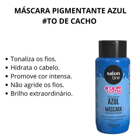 Imagem de Máscara Pigmentante Salon Line Azul todecacho 150ml