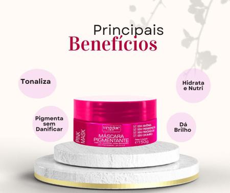 Imagem de Máscara Pigmentante Tonalizante Para Cabelos Rosa Pink 150g