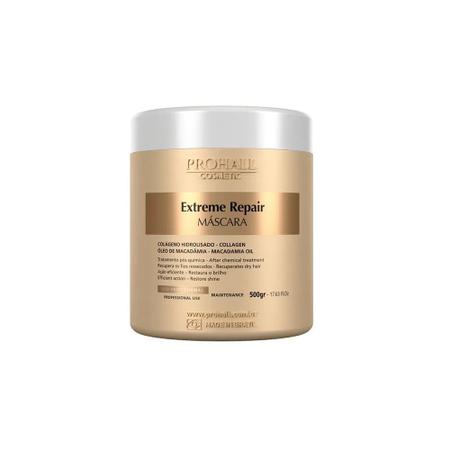 Máscara Pós Química Reconstrução Extreme Repair Prohall 500g Imagem de Máscara Pós Química Reconstrução Extreme Repair Prohall 500g