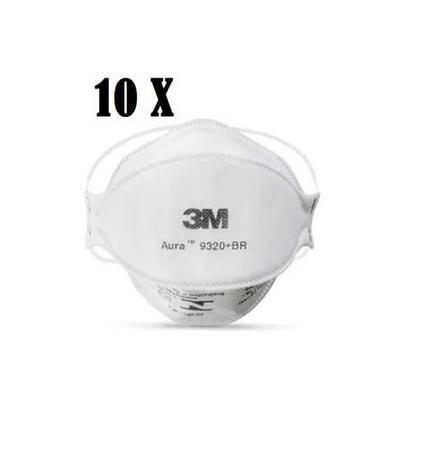Imagem de Máscara proteção eficaz aura 9320+br 3m s/ válvula kit 10pç