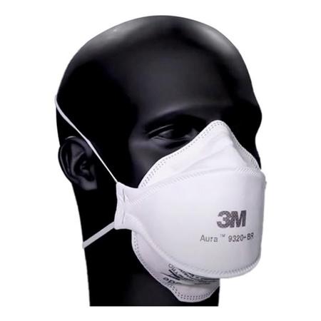 Imagem de Máscara Respirador PFF-2 Aura 9320+BR 3 Camadas Kit com 10 Unidades 3M