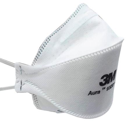 Imagem de Máscara Respirador PFF-2 Aura 9320+BR 3 Camadas Kit com 10 Unidades 3M