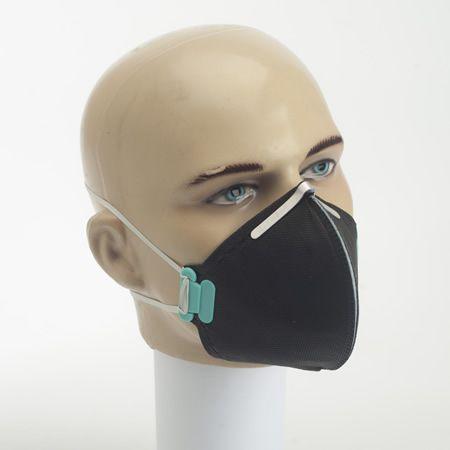 Imagem de Máscara Respirador Pff2 Odor Orgânico Preta Sem Válvula - Lubeka