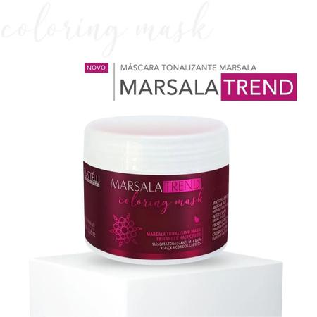 Máscara Tonalizante 250g Pigmentante Ativadora de Tons Cabelo Marsala