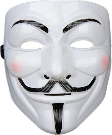 Imagem de Máscara V de Vingança Anonymous Fantasia Halloween - 01 unid