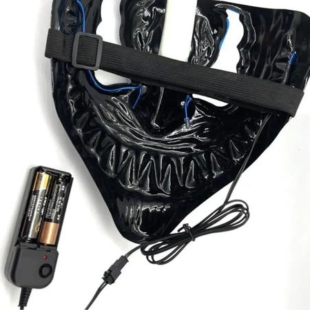 Imagem de Máscara Venom LED Neon Glow Party Festas Rave Cosplay Luzes Homem Aranha Marvel Infantil Adulto Halloween