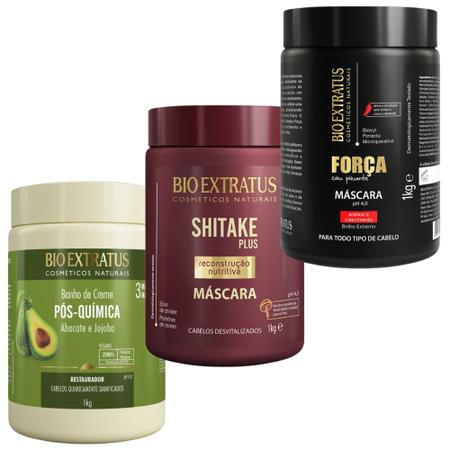 Kit Máscara Força Com Pimenta + Shitake Plus 1kg Bio Extratus em Promoção  na Americanas