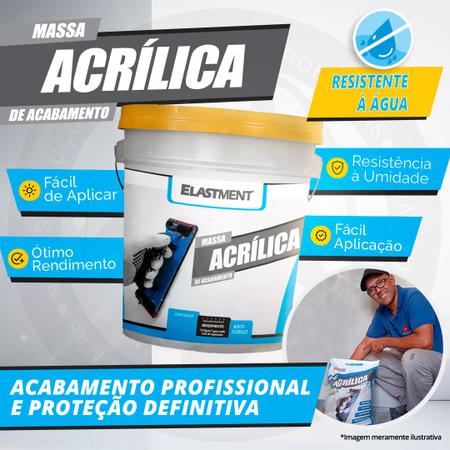 Imagem de Massa Acrílica em Balde 4kg Elastment