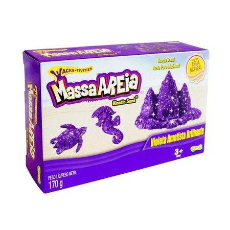 Imagem de Massa Areia Massinha Modelar Violeta Brilhante Glitter Sunny