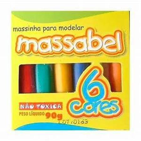 Imagem de Massa p/modelar c/6 cores 90gr - massabel