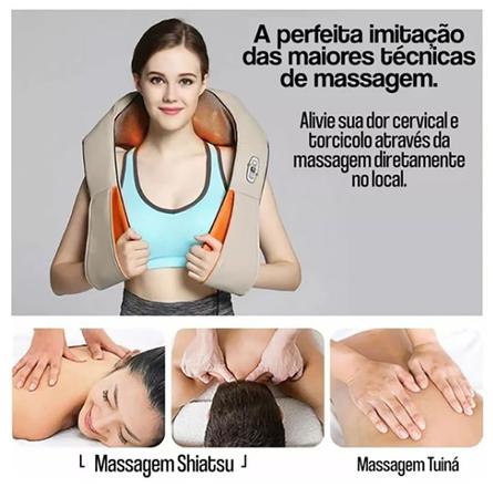 Imagem de Massageador De Pescoço 110V Costas E Ombro Colete 3d Shiatsu Relaxante Infravermelho