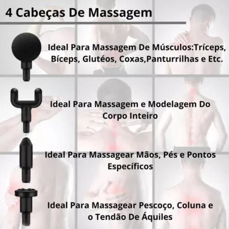 Massageador Elétrico Alta Frequência Profissional Muscular - Massageador Eletrico Imagem de Massageador Elétrico Alta Frequência Profissional Muscular