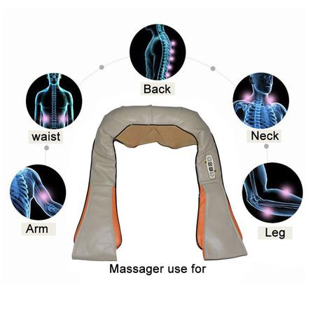 Imagem de massageador elétrico para pescoço e costas, lâmpada infravermelha de massagem shiatsu, produtos guasha para o corpo, cui