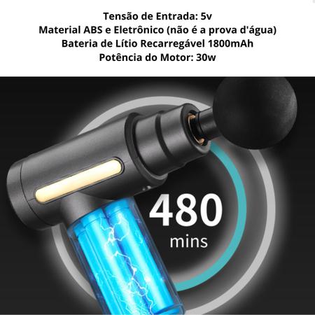 Imagem de Massageador Elétrico Portátil Corporal Muscular 4x1