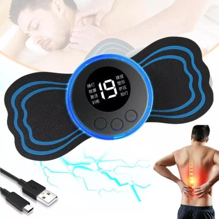 Massageador Elétrico Recarregável Portátil Dor Pescoço Coluna