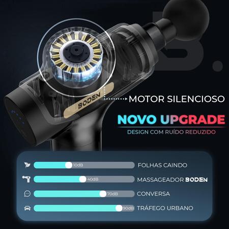 Imagem de Massageador Pistola Gun Corporal Elétrico Portátil Recarregável com Maleta