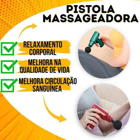 Imagem de Massageador Portátil Fisioterapia - Preto - 6 Velocidades