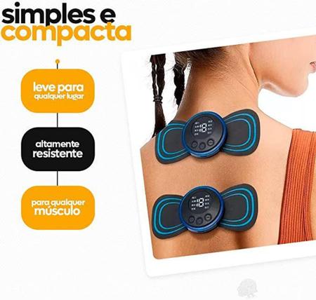 Mini Massageador Muscular Portátil Elétrico Dor Pescoço Coluna