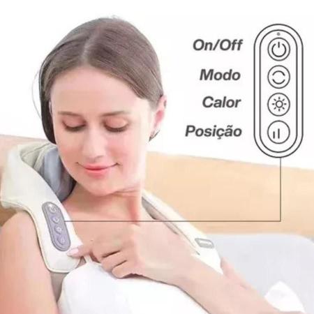 Imagem de Massageador Shiatsu Portátil Pescoço E Ombros Com Alívio 10W