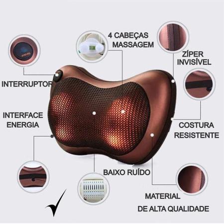 Imagem de Massageador Travesseiro De Pescoço Com Infravermelho Carro