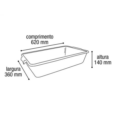 Imagem de Masseira plastica gesseira e masseira horta caixa pedreiro construição multiuso 20 litros reforçada