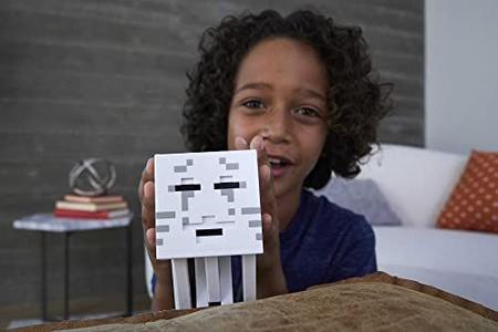 Imagem de Mattel Minecraft Fireball Ghast, Authentic Pixelated Video-Game Characters, Action Toy to Create, Explore and Survive, Presente Colecionável para fãs com 6 anos ou mais