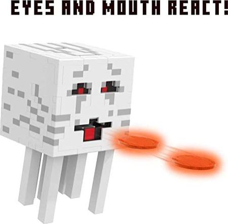 Imagem de Mattel Minecraft Fireball Ghast, Authentic Pixelated Video-Game Characters, Action Toy to Create, Explore and Survive, Presente Colecionável para fãs com 6 anos ou mais