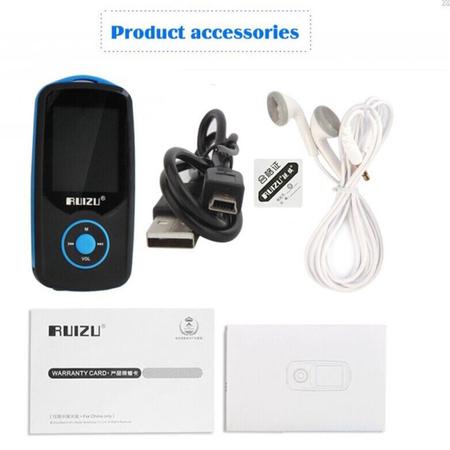 Imagem de MCRUIZU X06 Bluetooth MP3 Player com 4GB de memória 1,8 polegadas-gr
