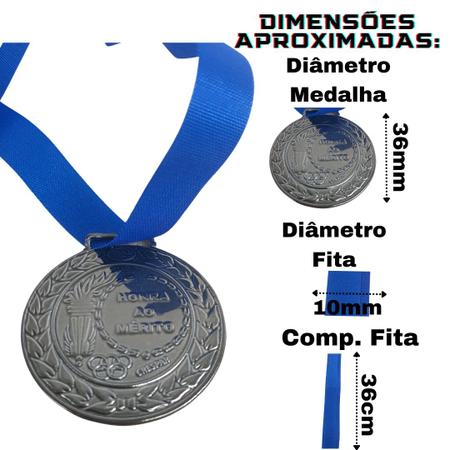 MEDALHAS ESPORTIVAS PREMIAÇÃO HONRA AO MÉRITO 36 MM - CRESPAR