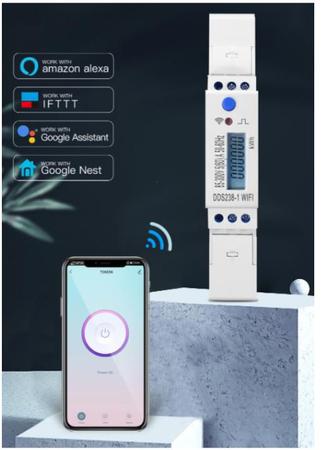 Imagem de Medidor Consumo Inteligente Wifi 60A Alexa Google 110V 220V