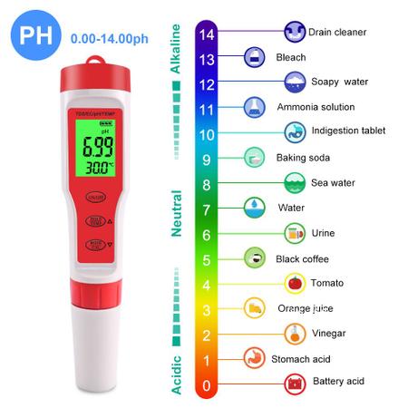 Imagem de Medidor de pH 4 em 1 Gardentoy pH EC TDS e Temperatura (pHmetro)