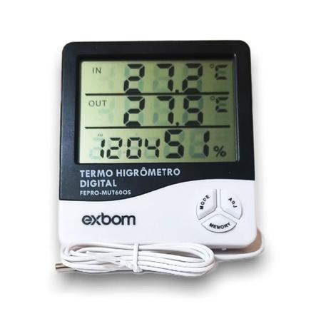 Imagem de Medidor de umidade e temperatura digital -- Termohigrômetro -- EXBOM -- Kit c/ 2 UNIDADES