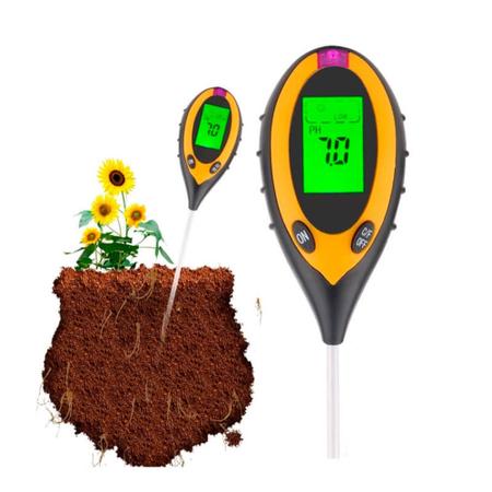 Imagem de Medidor Digital Ph 4 Em 1 Solo Plantas Umidade Termômetro