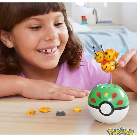 Brinquedo Mega Construx Pokemon + Pokebola - Mattel FPM00 - Fabrica da  Alegria