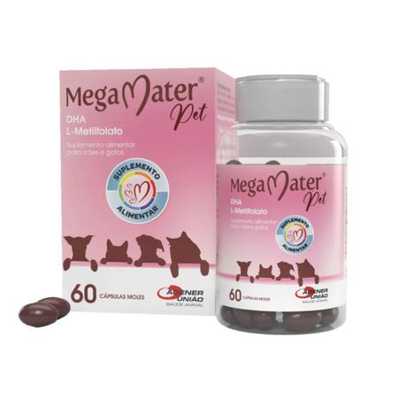 Imagem de Mega Mater Pet Suplemento Alimentar para Cães e Gatos 60 Cápsulas