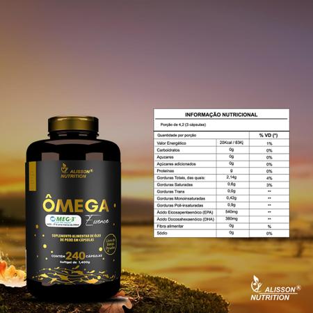 Imagem de Mega Ômega Meg-3 Essence 1000mg 240cáps Alisson Nutrition