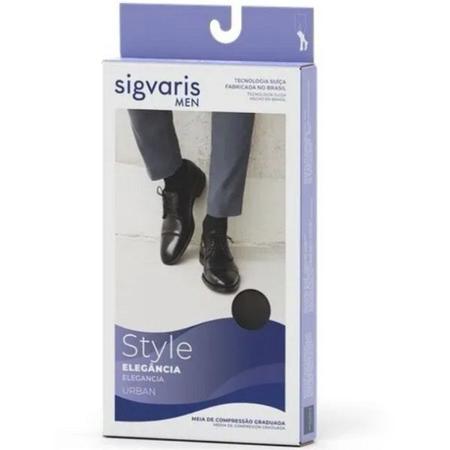 Meia 3/4 Panturrilha Masculina 193B 15-20 MMHG URBAN Sigvaris Imagem de Meia 3/4 Panturrilha Masculina 193B 15-20 MMHG URBAN Sigvaris