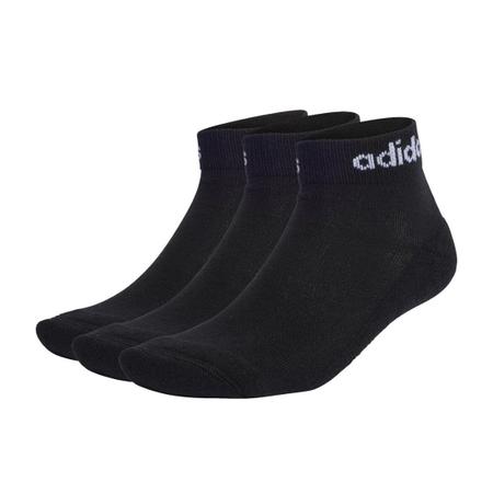 Imagem de Meia Adidas Cano Baixo Linear Ankle Cushioned 3 Pares 