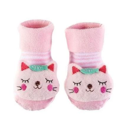 Meia Antiderrapante Gatinho para Bebês 06 a 12 Meses BUBA Imagem de Meia Antiderrapante Gatinho para Bebês 06 a 12 Meses BUBA