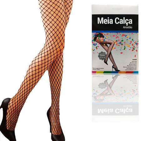 Meia Calça Arrastão Trama Média Preta Diversas Ocasiões - Inter.P - Meia- Calça Feminina - Magazine Luiza