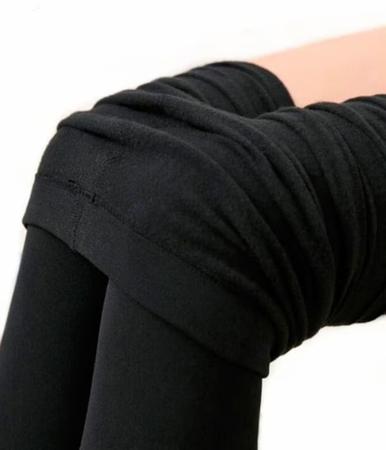 Imagem de Meia calça com pé térmica flanelada inverno tam p,m,g,gg
